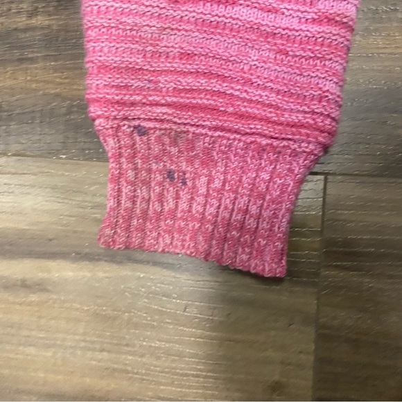 Cozy Pink Knit Kids Sweater with Ladybug Accent - Picture 4 of 6